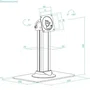 TooQ Soporte de Mesa para Tablet TQATC2601-B Negro, Soporte VESA 75x75 hasta 3kg, Ajuste Inclinación 75° y Rotación 90°, con Ocultación Cables